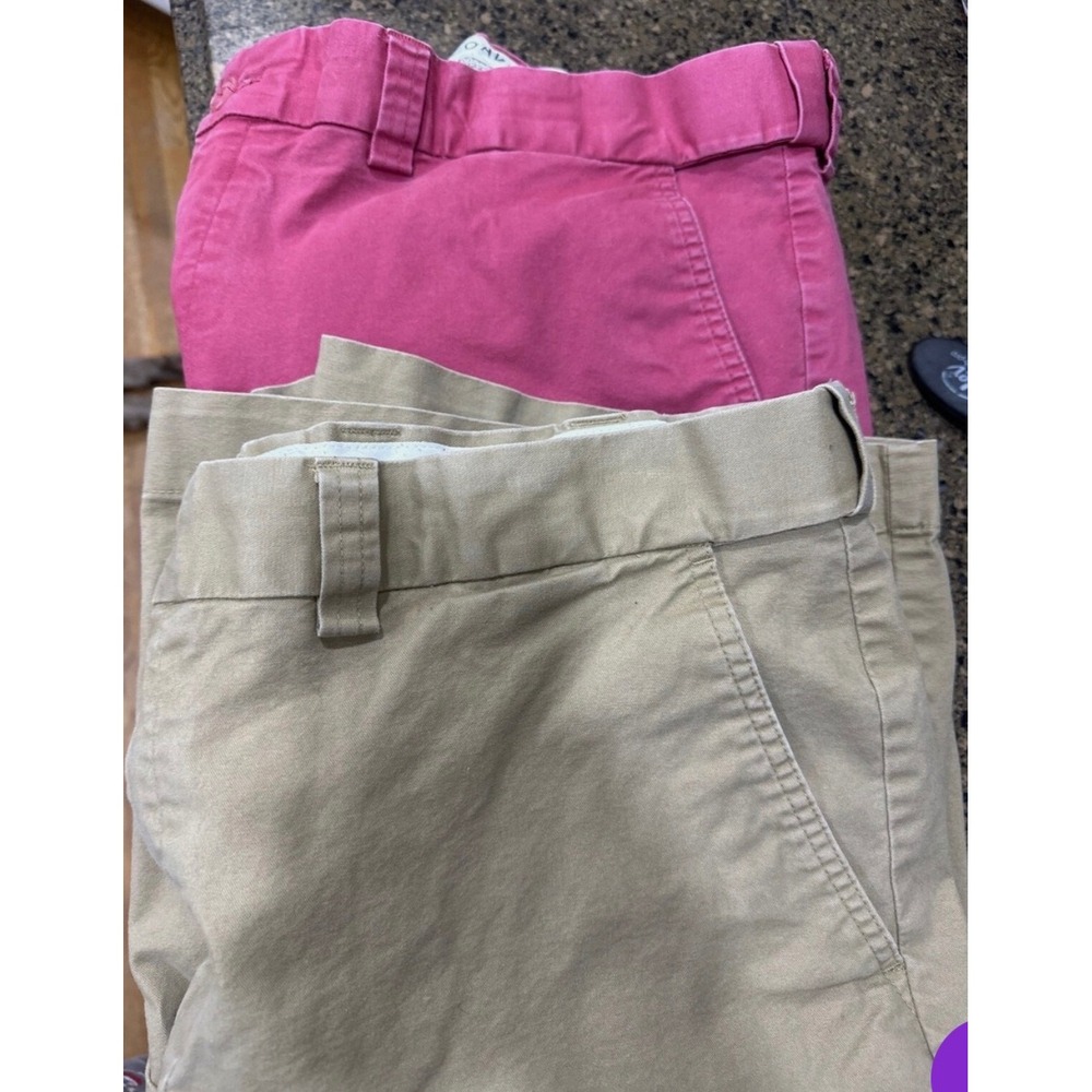 Mens Chino Shorts Bundle Khaki Tan Pink Size 42 Lot of 2